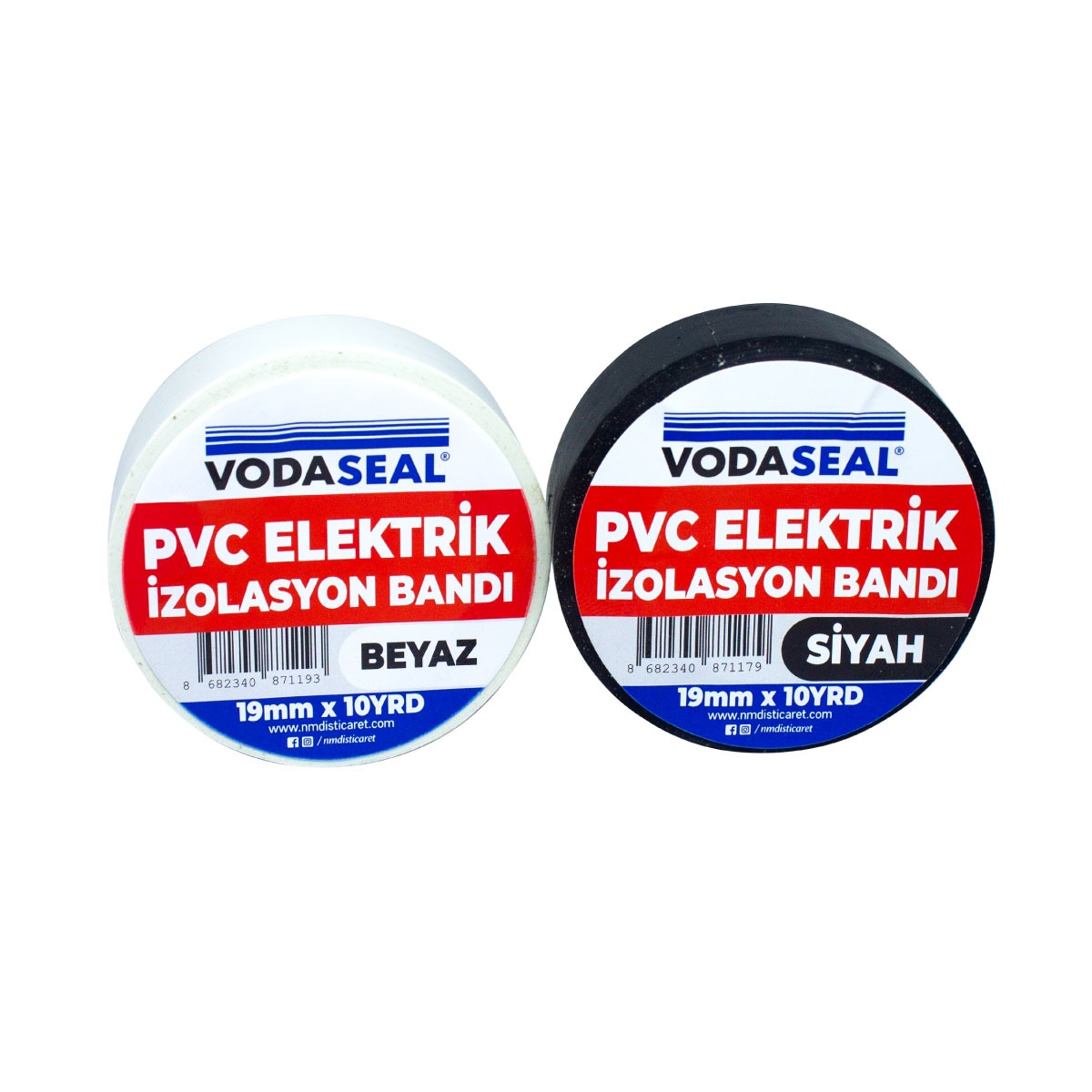 VODASEAL EBB PVC ELEKTRIK IZOLASYON BANDI 19MM X 10YRD BEYAZ